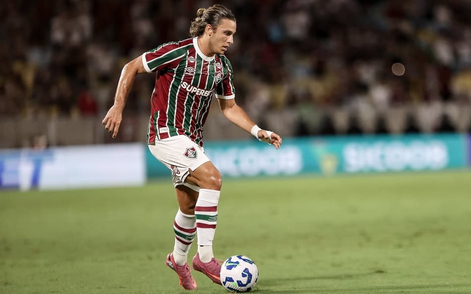 Canobbio em campo pelo Fluminense contra o São Paulo