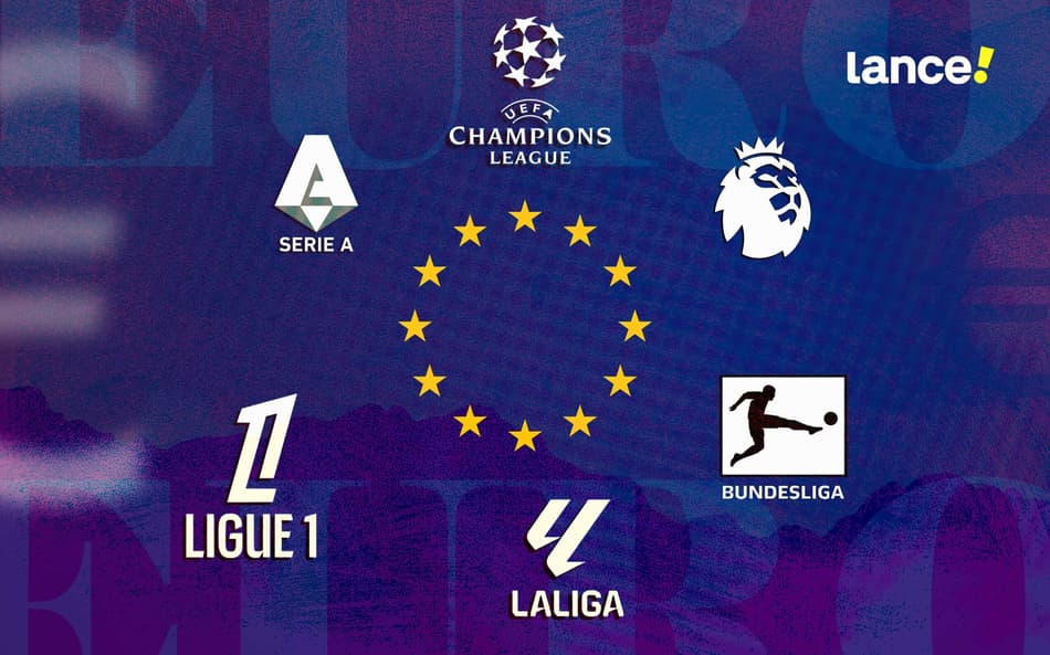 Futebol europeu promete emoção e surpresas em 2026 (Foto: Arte/Lance!)