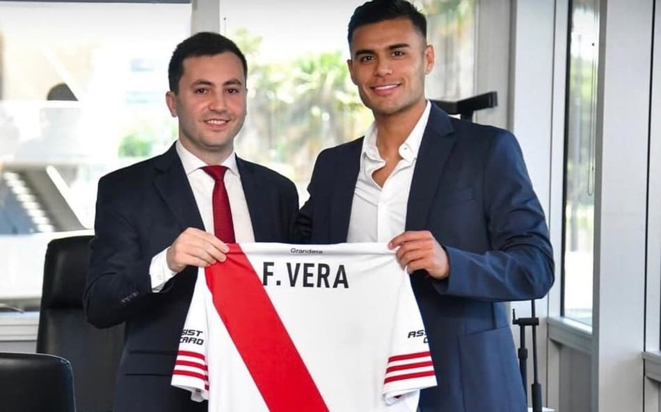 Fausto Vera chega ao River Plate por empréstimo (reprodução redes sociais)