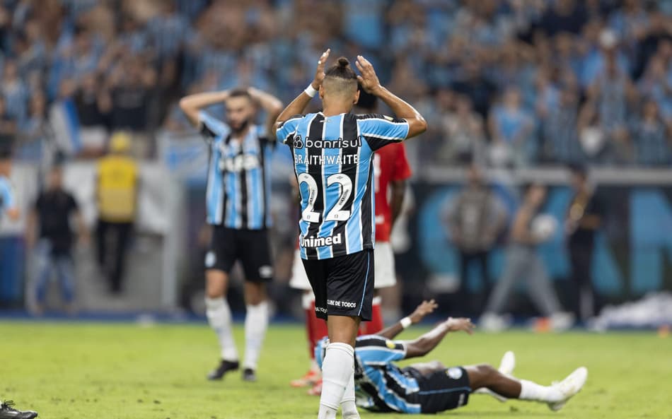 Braithwhite em Grêmio x Internacional. (foto: Liamara Polli/AGIF)