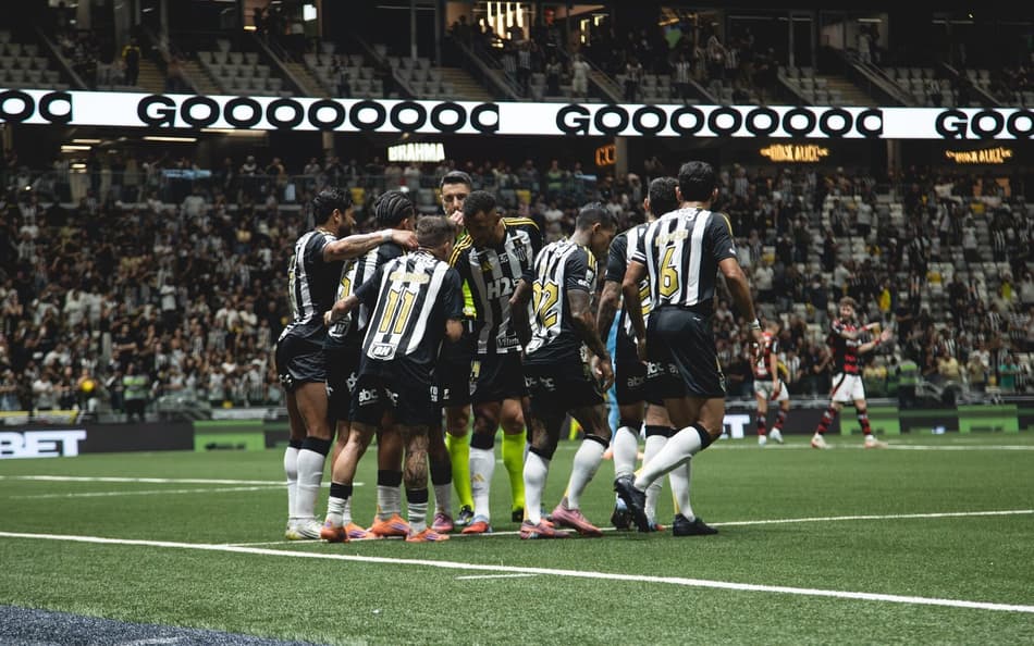 Jogadores do Atlético na Arena MRV (foto: Pedro Souza / Atlético)
