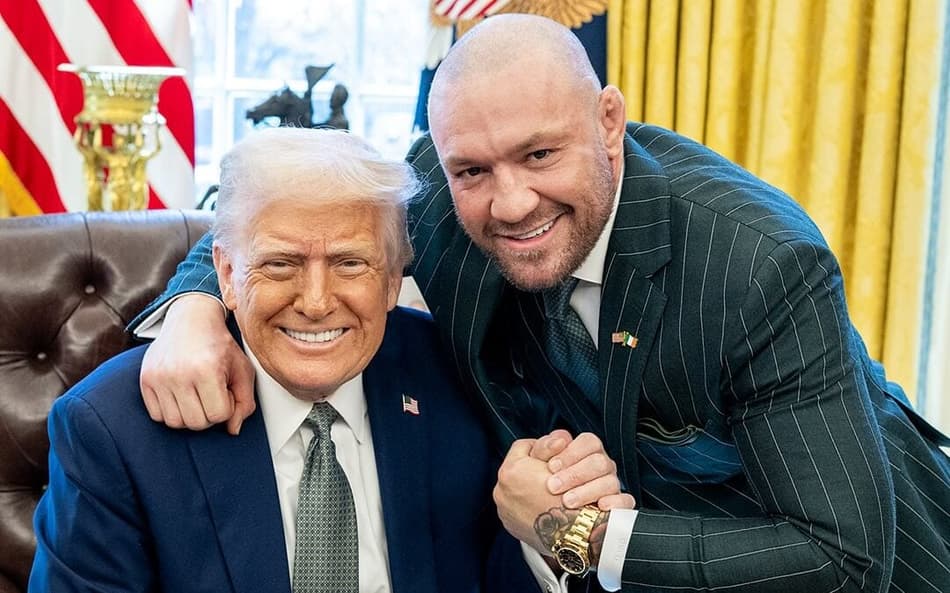 Trump com Conor McGregor, ex-campeão do UFC (Foto: Reprodução Instagram Conor McGregor)