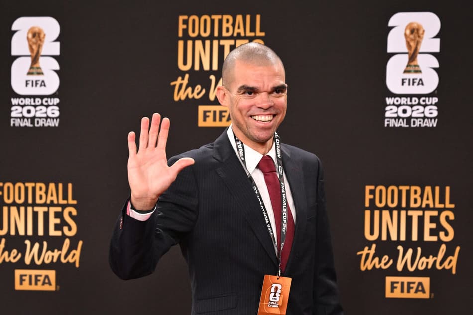 Pepe no sorteio da Copa do Mundo