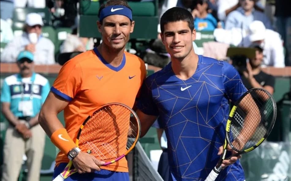 Rafael Nadal e Carlos Alcaraz