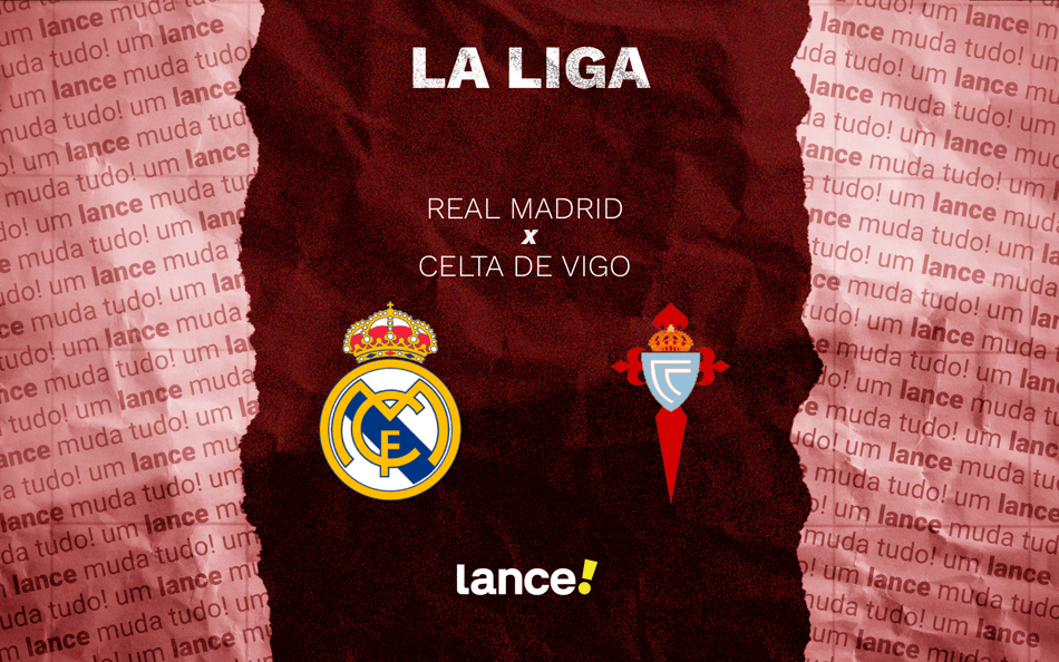 Real Madrid x Celta de Vigo em duelo válido pelo Campeonato Espanhol (Arte: Lance!)