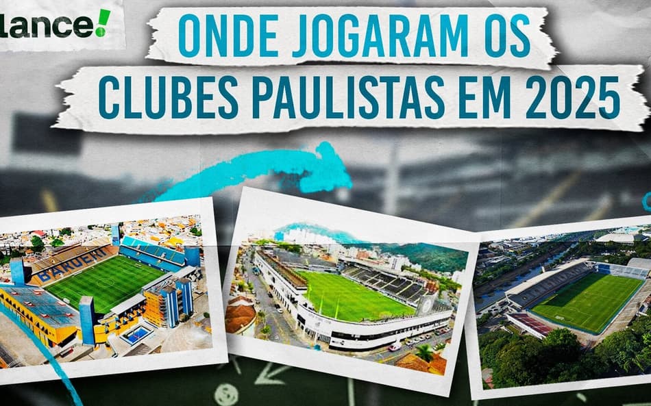 Levantamento de onde jogam os times femininos de Corinthians, São Paulo, Palmeiras e Santos. (Foto: Design/Lance!)