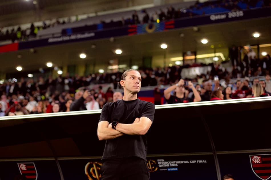 Técnico do Flamengo, Filipe Luís durante a final do Mundial contra o PSG