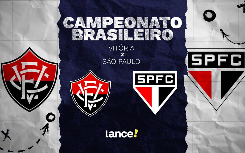 Vitória e São Paulo se enfrentam neste domingo (Foto: arte / Lance!)