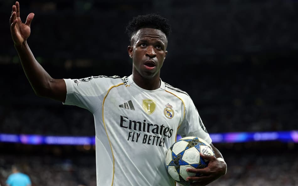 Vini Jr em ação pelo Real Madrid contra a Juventus, pela Champions League