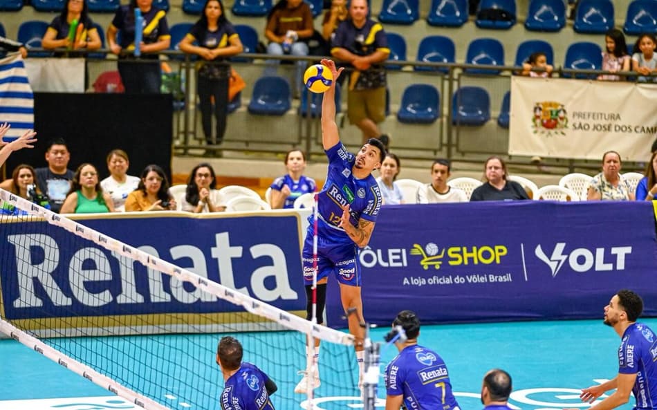 Campinas vence São José (Foto: Pedro Teixeira/Vôlei Renata)
