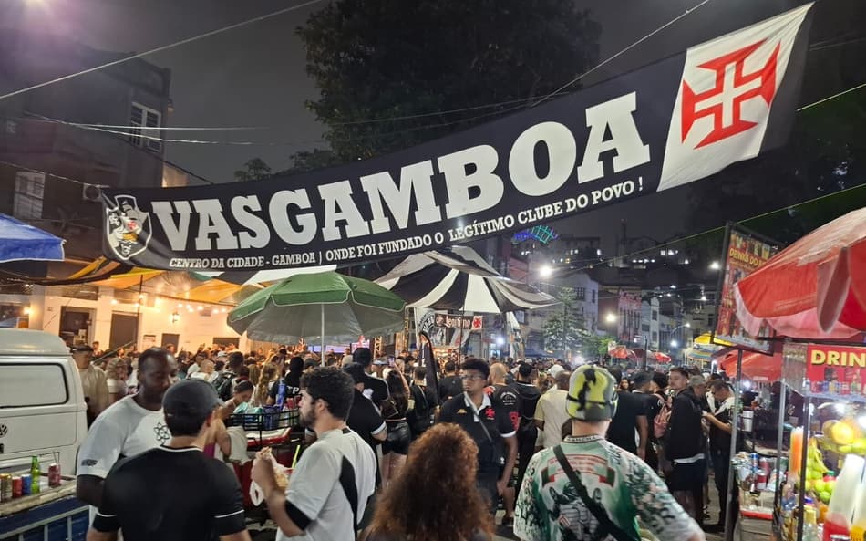 No Centro do Rio, nervosismo e entusiasmo na torcida pelo Vasco na Copa do Brasil