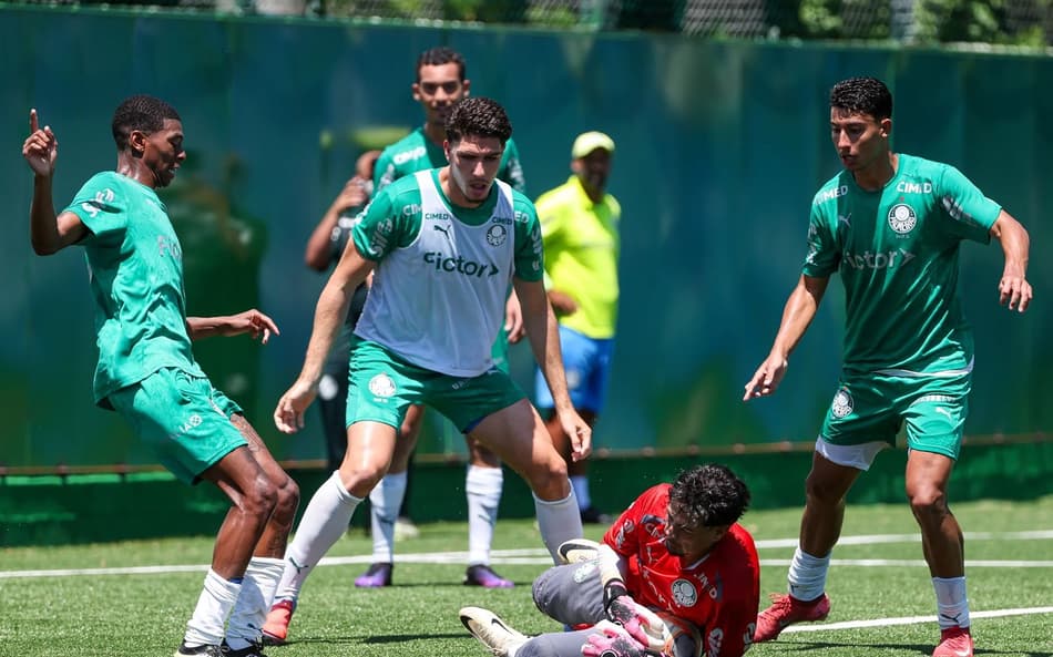 Elenco do Palmeiras durante preparação para a Copinha (Foto: Fabio Menotti/Palmeiras)