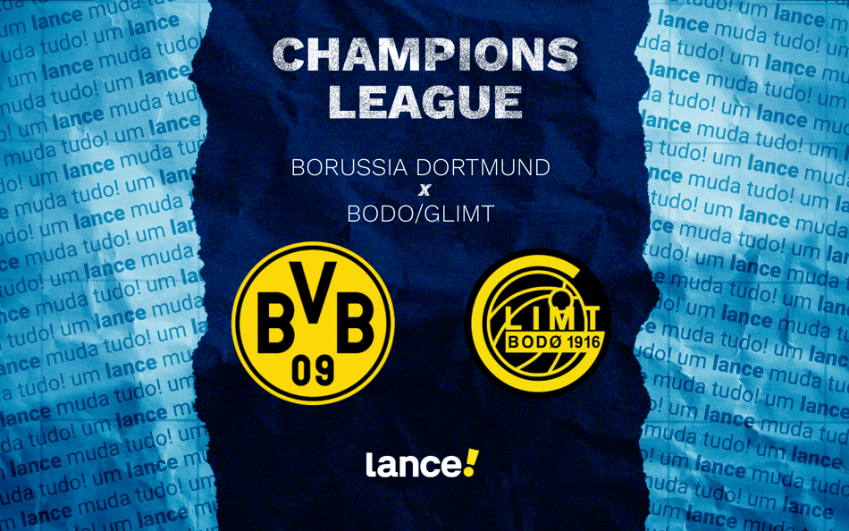 Borussia Dortmund x Bodo/Glimt: onde assistir pela Champions League (Foto: Arte/Lance!)