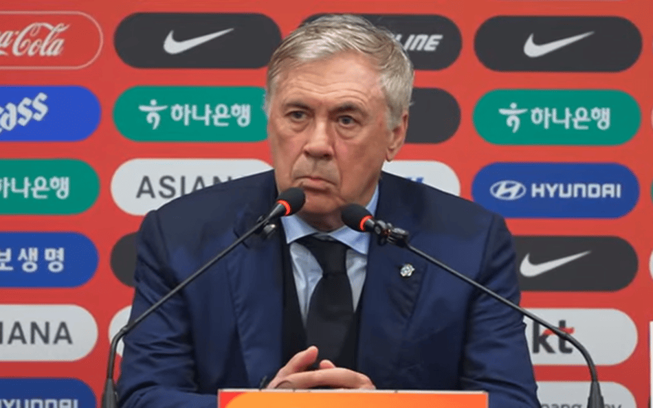 Carlo Ancelotti ficou bastante satisfeito com atuação do Brasil diante da Coreia do Sul.
