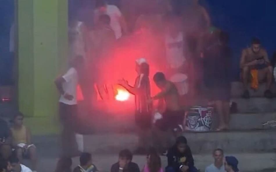 Confusão em SESC RJ Flamengo x Fluminense, pela Superliga Feminina (Foto: Reprodução/ X)