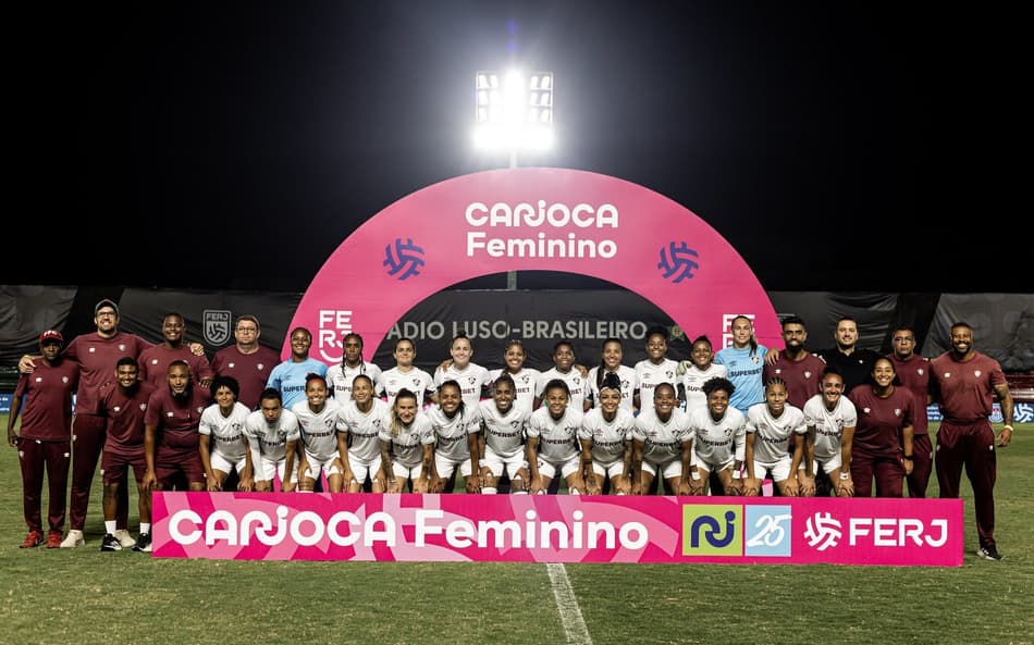 Time de futebol feminino do Fluminense no Carioca de 2025 (Foto: Marina Garcia/FFC)