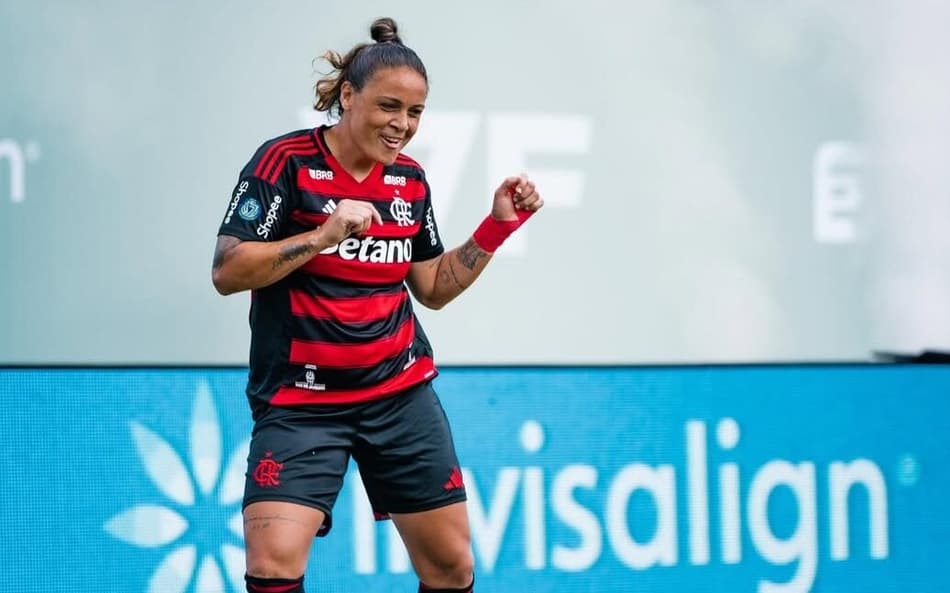 Gláucia comemora gol pelo Flamengo. (Foto: creo.vision)