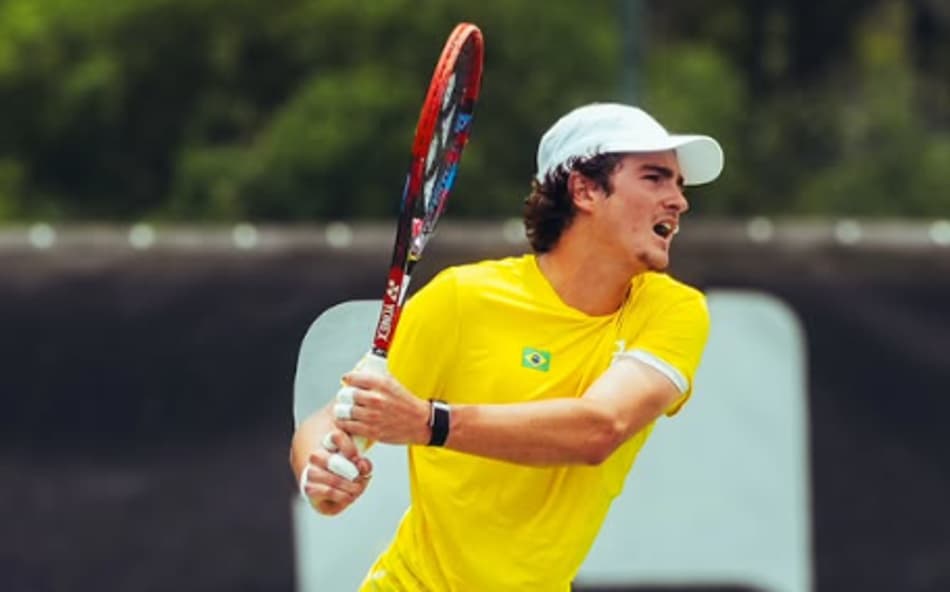 João Fonseca na pré-temporada, na Yes Tennis (Divulgação)
