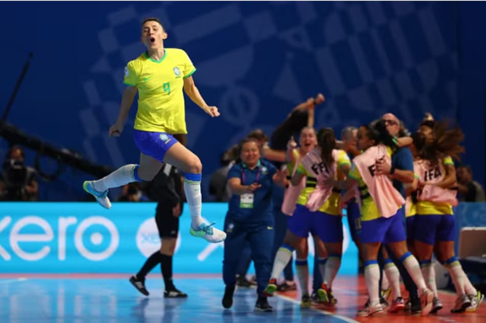 A artilheira Emily abriu o placar para o Brasil (Divulgação)