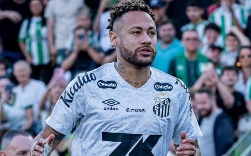 Neymar em Juventude x Santos (Foto: Divulgação / X oficial do Santos)