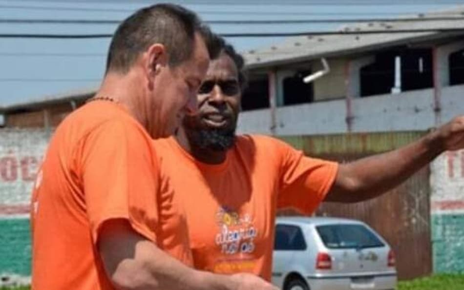 Dunga e Tinga, ex-jogadores do Internacional