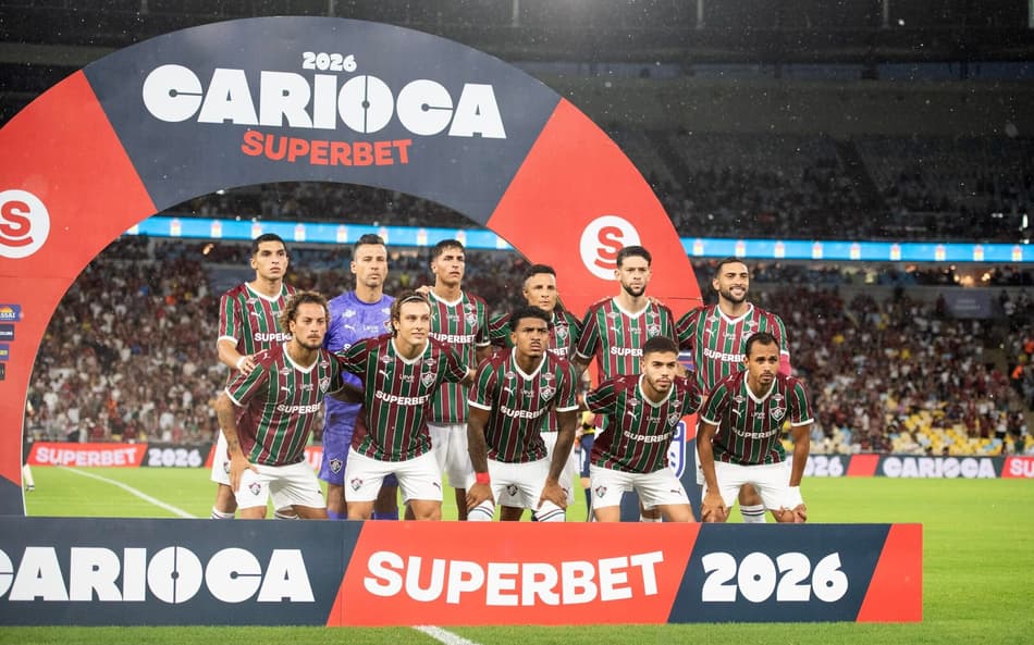 Time do Fluminense antes do clássico com o Flamengo (Foto: DELMIRO DOS SANTOS JUNIOR/MOCHILA PRESS/GazetaPress)