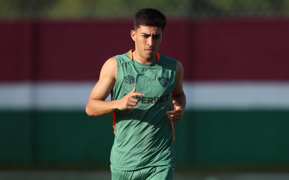 Lezcano em treinamento pelo Fluminense (Foto: Marcelo Gonçalves/Fluminense FC)