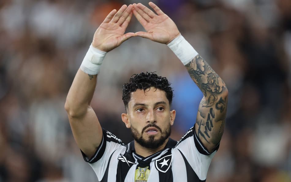 Comemoração de Alex Telles em gol do Botafogo (Foto: Vítor Silva/Botafogo)