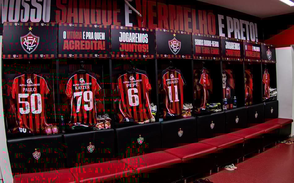 Vestiário do Vitória (Foto: Victor Ferreira / EC Vitória)