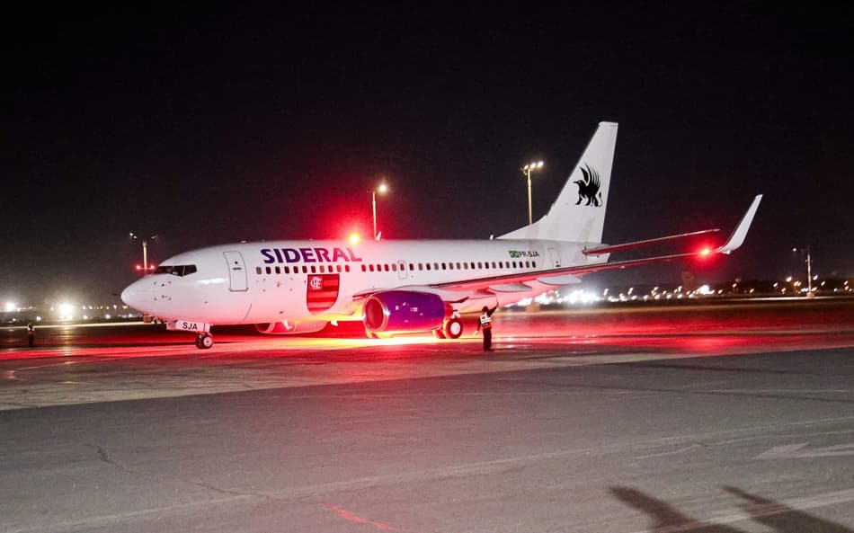 Avião utilizado pelo Flamengo (Foto: Divulgação/Flamengo)