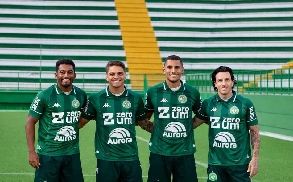 Marcos Vinícius, João Vitor, Higor Meritão e Jean Carlos (Foto: Divulgação/ Chapecoense)
