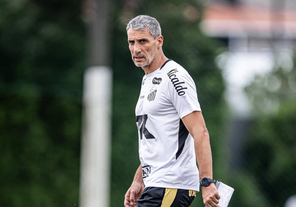 A equipe de Juan Pablo Vojvoda se prepara para o clássico contra o Palmeiras (Foto: Raul Baretta/ Santos FC)