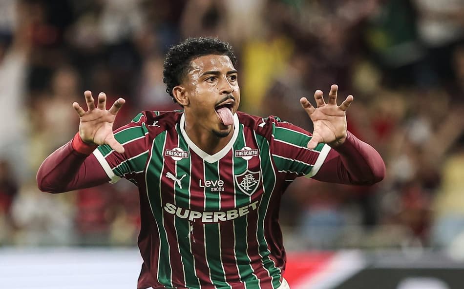 John Kennedy comemora gol em Fluminense x Flamengo (Lucas Merçon/ Fluminense FC)