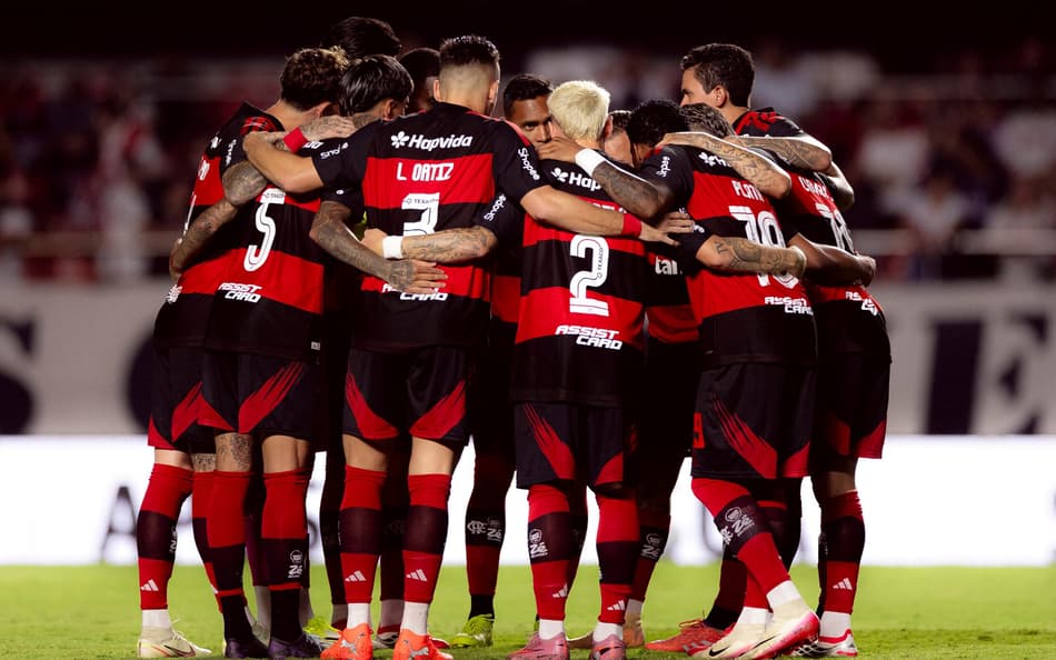 Jogadores do Flamengo na partida contra o São Paulo Carrascal durante São Paulo x Flamengo (Foto: Adriano Fontes/Flamengo)