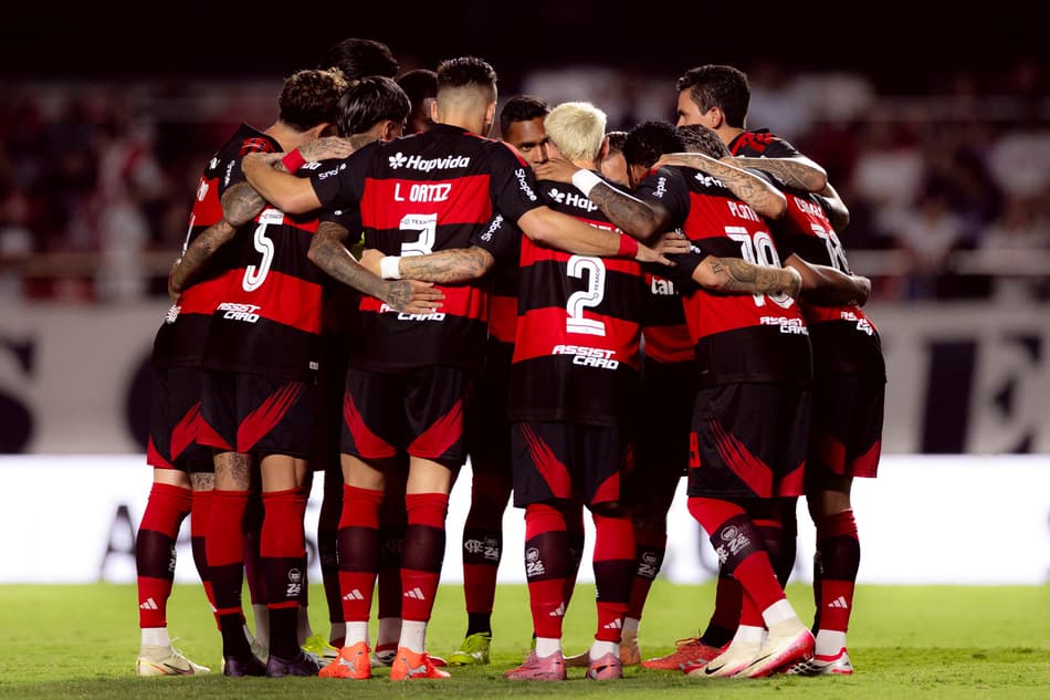 Jogadores do Flamengo na partida contra o São Paulo Carrascal durante São Paulo x Flamengo (Foto: Adriano Fontes/Flamengo)