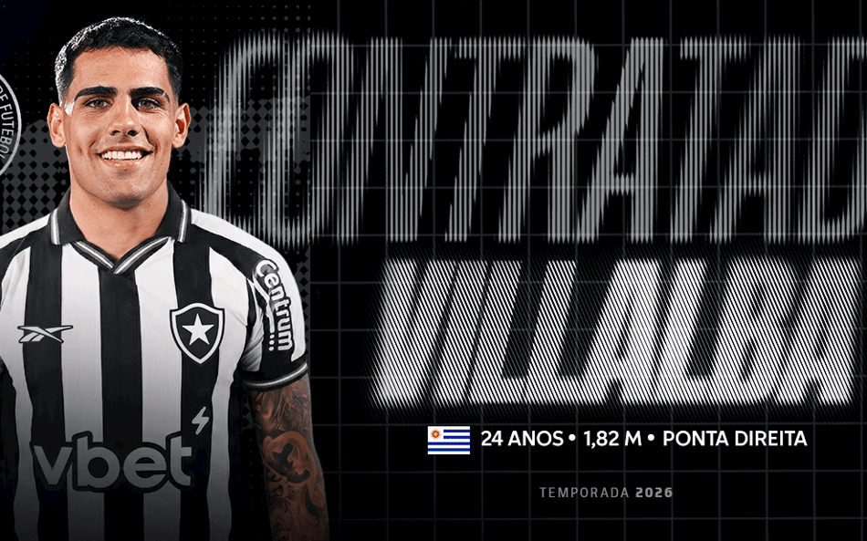 Lucas Villalba é o novo atacante do Botafogo (Foto: Divulgação/Botafogo)