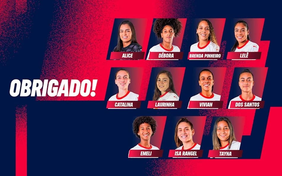 Brenda, Catalina Ongaro e mais: Red Bull Bragantino anuncia saídas do time feminino