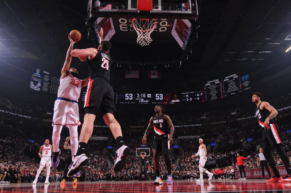 New York Knicks x Portland Trail Blazers (Foto: Cameron Browne / NBAE / Getty Images / Getty Images via AFP)