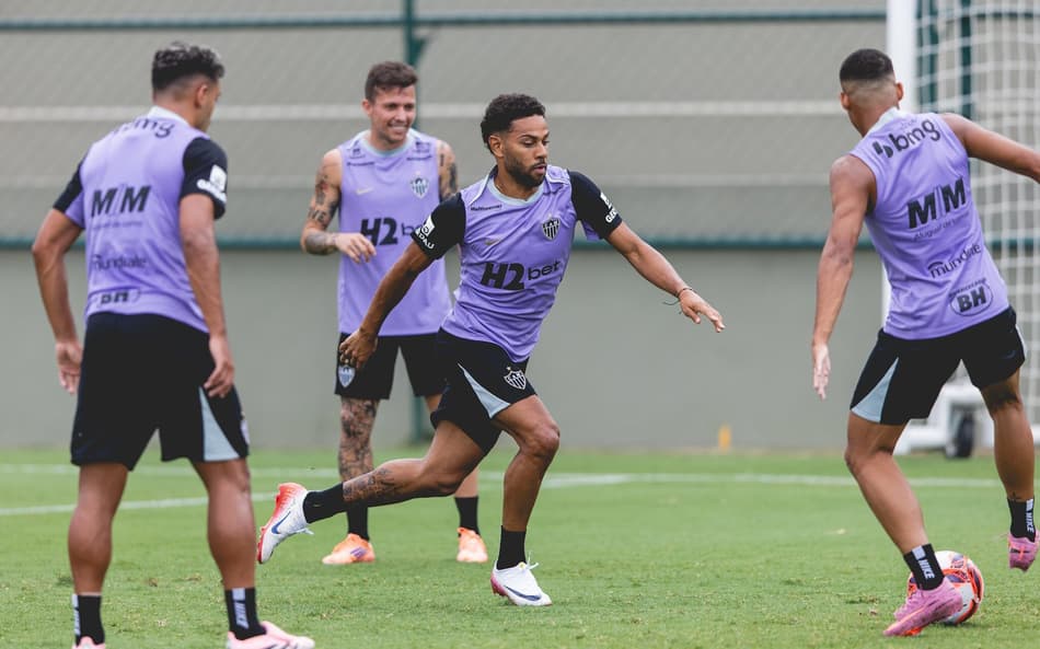 Atlético treina em dois periodos na cidade do Galo (Foto: Pedro Souza / Atlético)