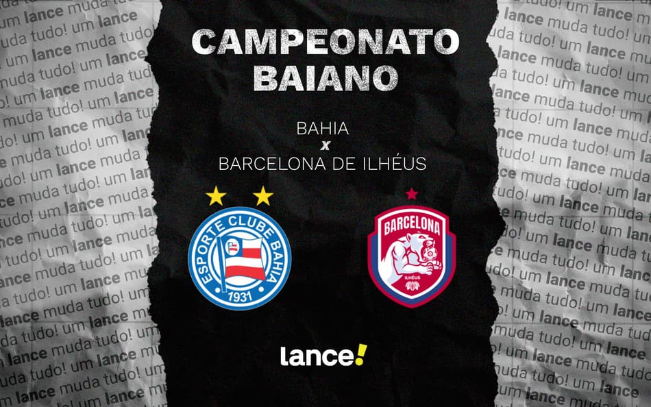 Bahia e Barcelona de Ilhéus se enfrentam nesta terça-feira (Foto: arte/Lance)