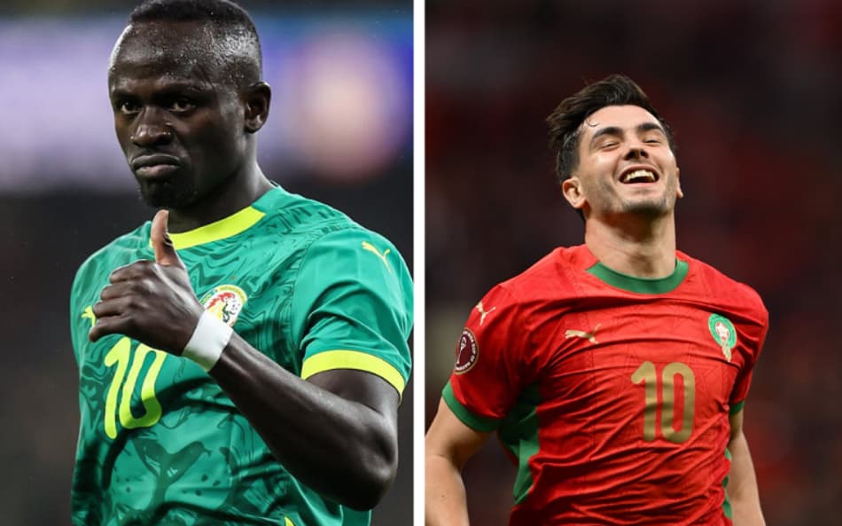 Brahim Díaz e Sadio Mané, finalistas da Copa Africana de Nações (Fotos: Reprodução)