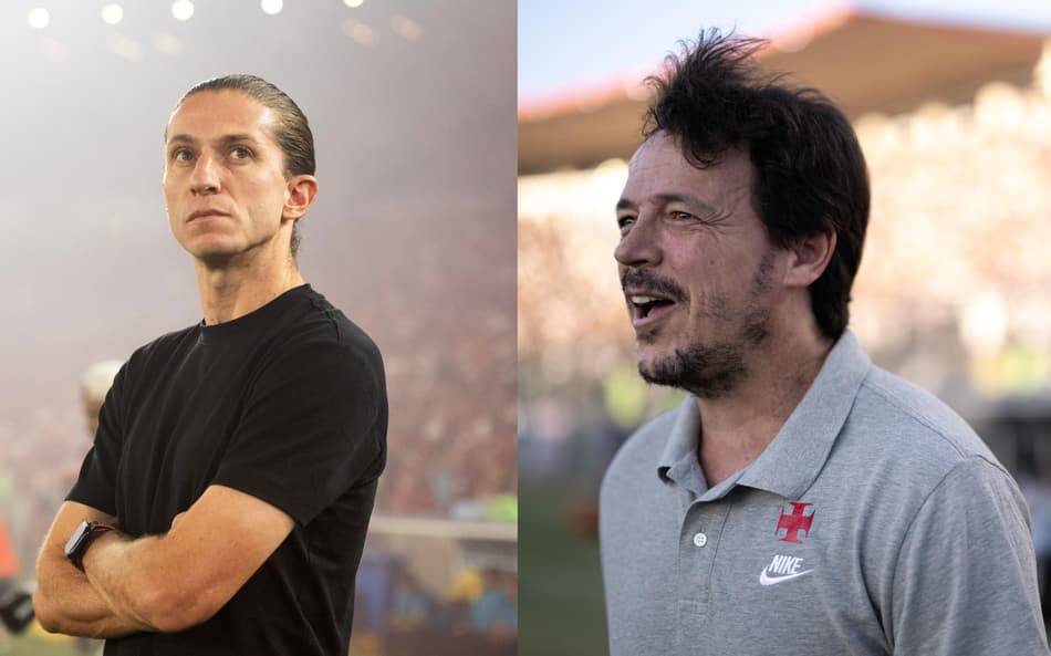 Filipe Luís e Fernando Diniz