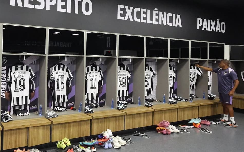 Vestiário do Botafogo para o duelo com o Cruzeiro (Foto: Vítor Silva/Botafogo)