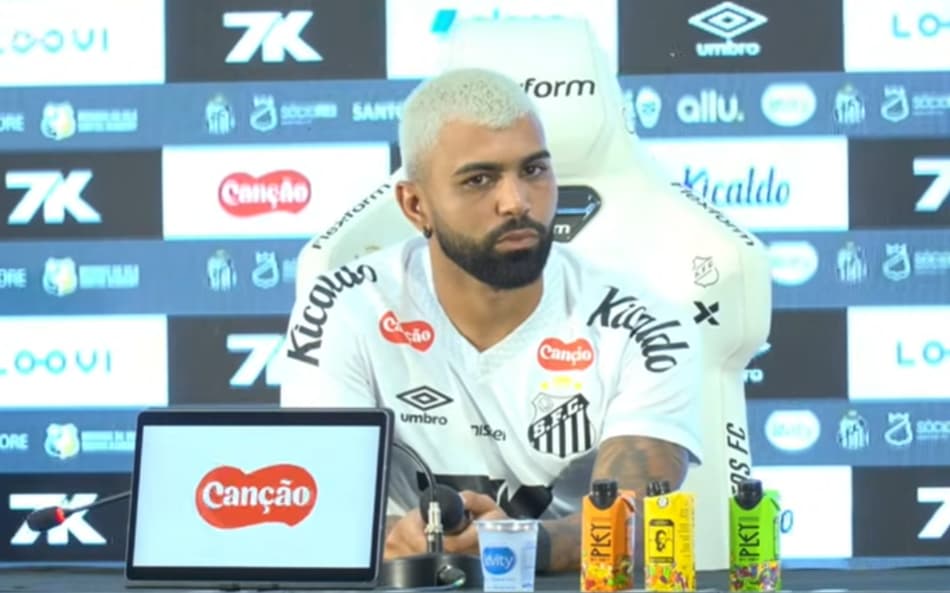 Gabigol em anúncio no Santos (Foto: Reprodução)