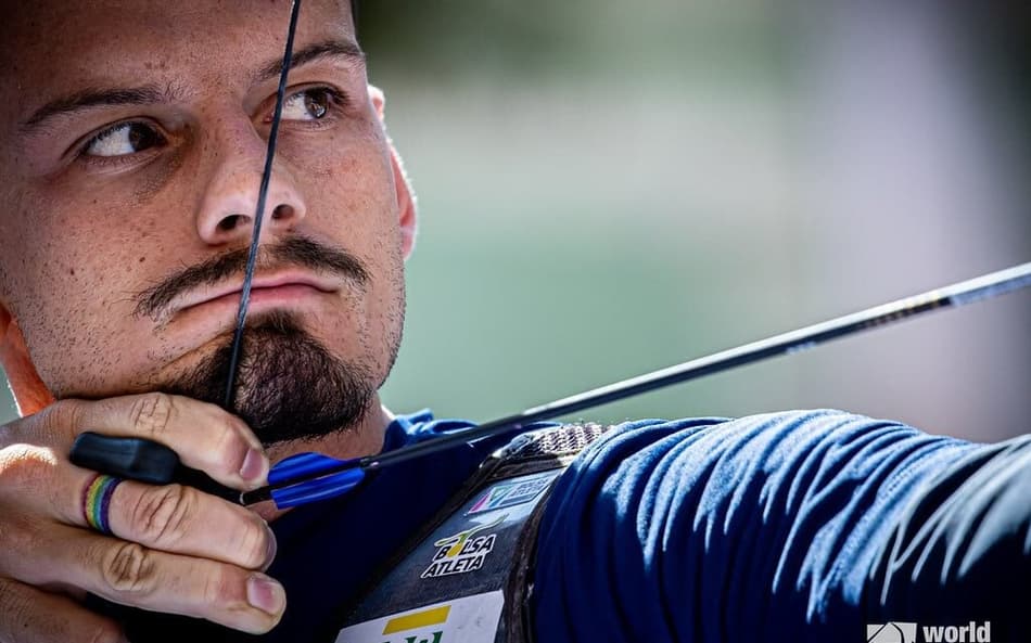 Marcus D'almeida durante Mundial de Tiro com Arco 2025 (Foto: World Archery)