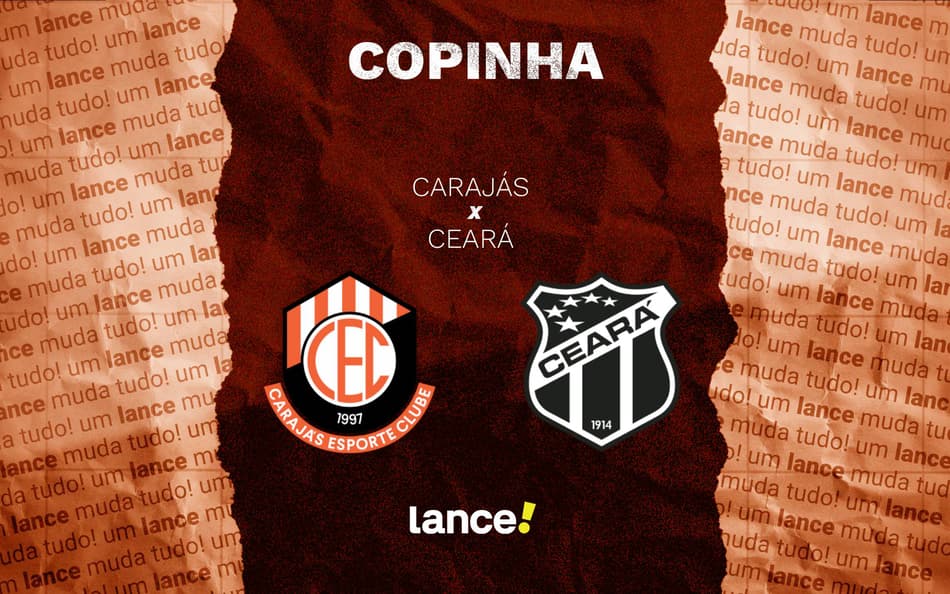 Carajás e Ceará se enfrentam pela Copinha (Foto: Arte/Lance!)