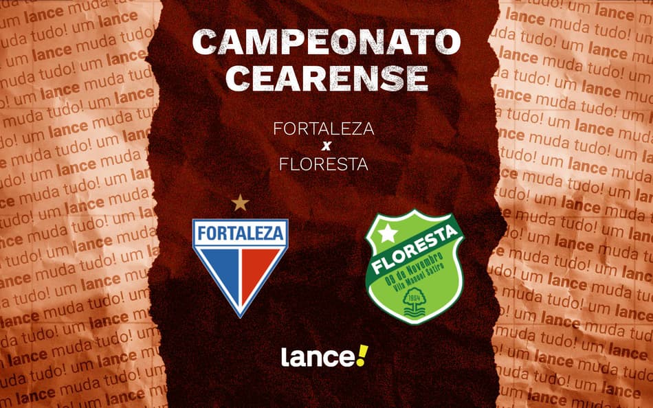 Fortaleza e Floresta se enfrentam pelo Campeonato Cearense (Foto: Arte/Lance!)