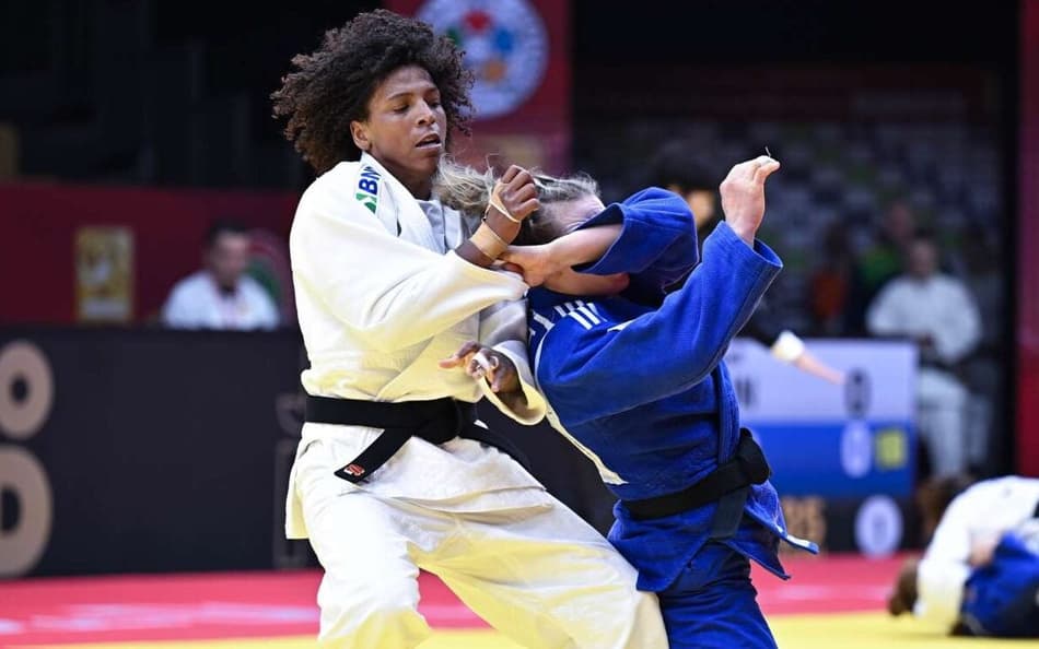 Rafaela Silva nas quartas de final no Grand Slam de Abu Dhabi (Foto: IJF)