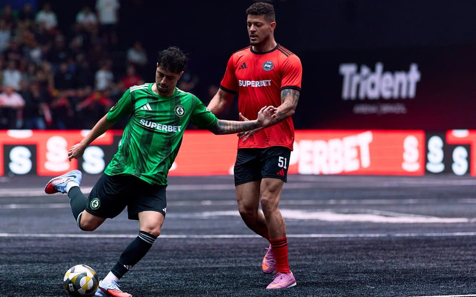 Coringa e Cerol, presidentes dos times Loud SC e Fluxo FC, da Kings League Brasil