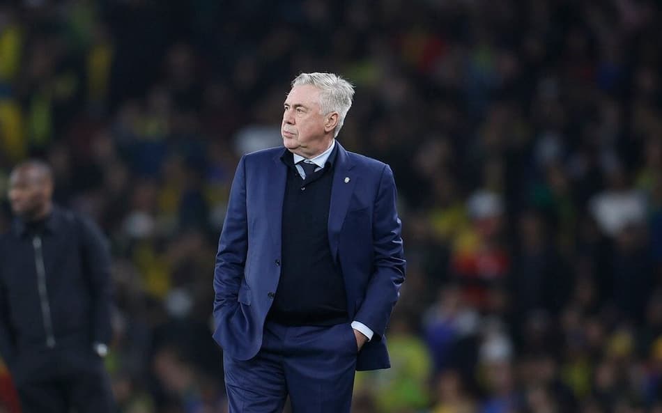 Carlo Ancelotti, técnico da Seleção Brasileira, durante Brasil x Senegal